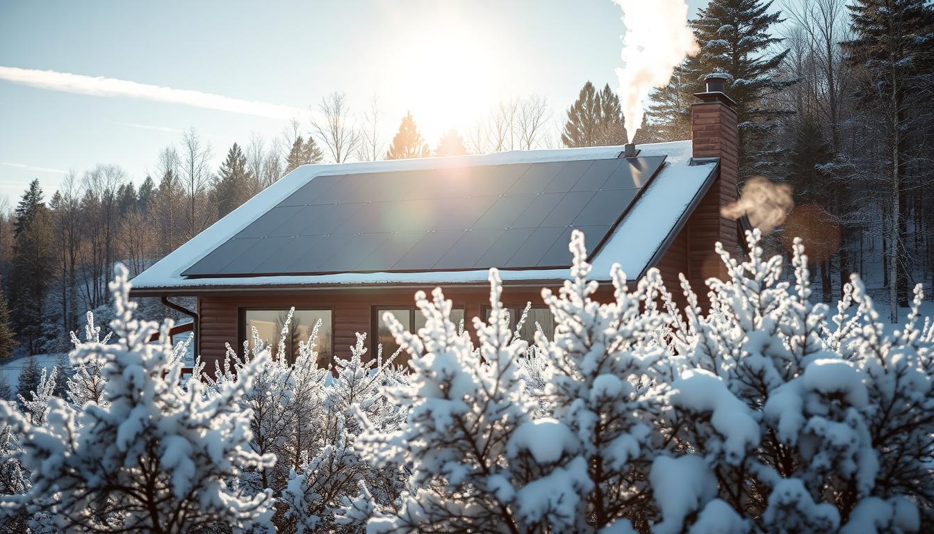 Can solar water panels heat a house in the winter?