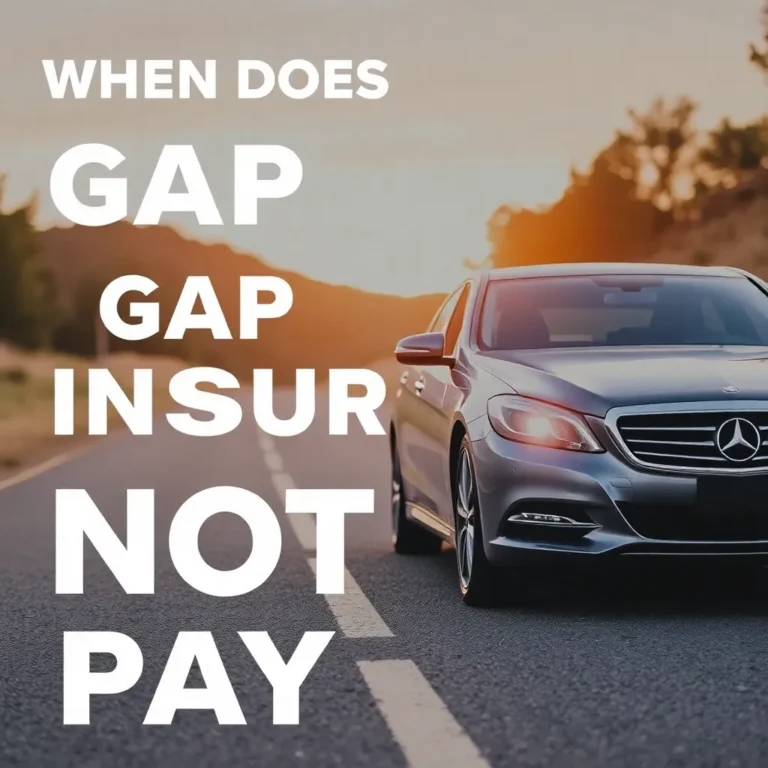 When Does Gap Insurance Not Pay - Coverage Guide